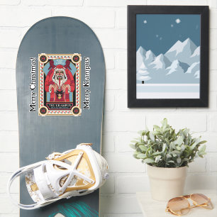 Adesivo Retro Vintage Krampus e o Velho Natal Negro