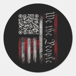 Adesivo Retro Vintage Qr American Flag Funny Trump Dance C