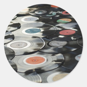 Adesivo Retro Vintage Records Albums Sticker