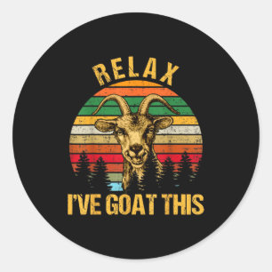 Adesivo Retro Vintage Relax Eu Tenho Este Presente Cabra L