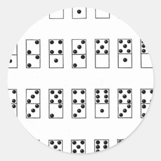 Adesivo retro vintage set of dominoes