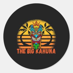 Adesivo Retro Vintage Sunset Big Kahuna Hawaiian Mask Tiki