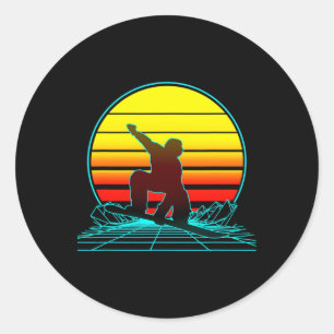 Adesivo Retro Vintage Sunset Snowboard