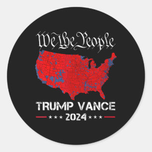 Adesivo Retro Vintage Trump Vance 2024 Nós, O Pessoas Elei