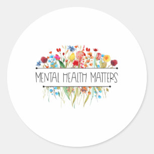 Adesivo Retro Vintage Wildflower Mental Health S Consciênc