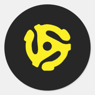 Adesivo Retro Vintage Yellow 45 espaçador DJ