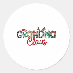 Adesivo Retro Vovó Claus Reindeer Matança De Natal Fa