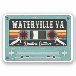 Adesivo Retro Waterville Valley Ski Sticker