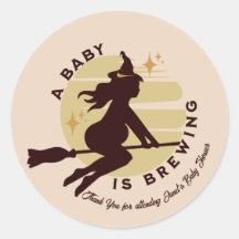 Retro Witch Baby está Grávida Chás de Bebê