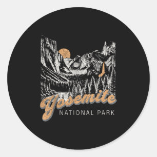 Adesivo Retro Yosemite National Park Usa Vintage Mora