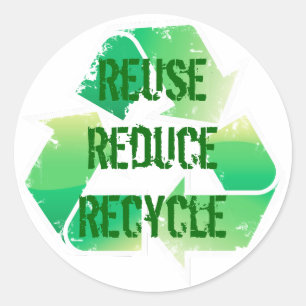 Adesivo Reusar reduz o reciclar