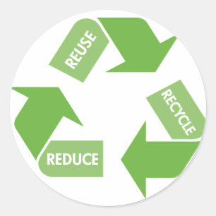 Adesivo Reusar verde do reciclar reduz-se