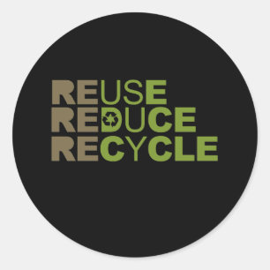Adesivo Reuse a camiseta Reduzir Reciclar