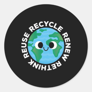 Adesivo Reutilização de reciclares Renovar Repensar Crise