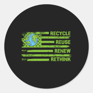 Adesivo Reutilização do reciclar Renovar Repensar o Ambien