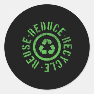 Adesivo Reutilizar Reduzir o Dia da Terra do Reciclar