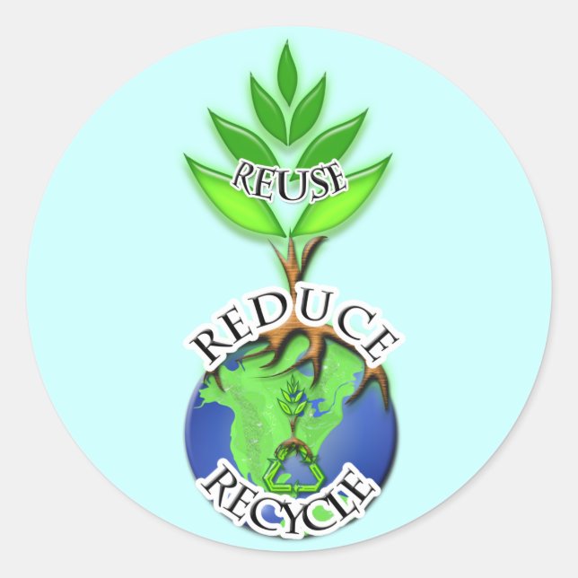 Adesivo Reutilizar Reduzir Reciclar (Frente)