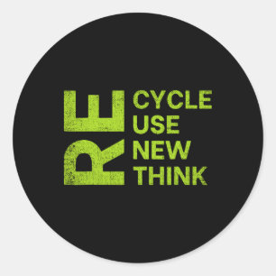 Adesivo Reutilizar Renovar Renovar Repensar Ciclo Utilizar