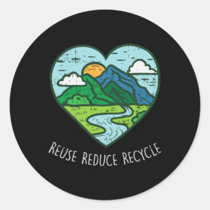Adesivo Reutilize Gi Ambientalista do Dia da Terra Reduzid
