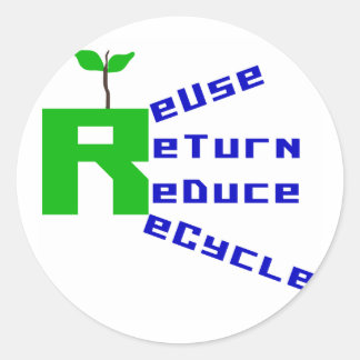 Adesivo Reutilize o Reciclar de redução de devolução