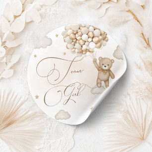 Adesivo Revelação de Gênero de Rapariga da Equipe