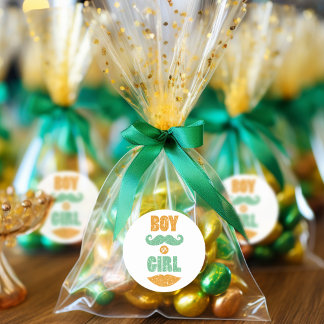 Adesivo Revelação de Gênero do Chá de fraldas no Dia de Sã