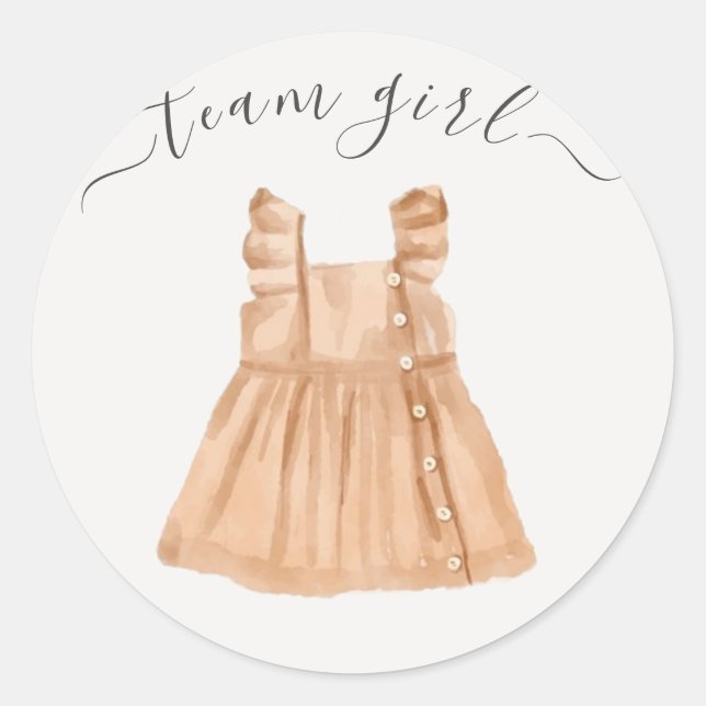 Adesivo Revelação de Gênero do Team Girl Boy ou Girl Boho (Frente)