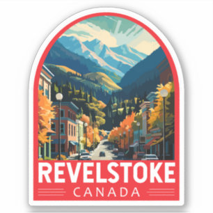 Adesivo Revelstoke Canada Viagem Art Vintage