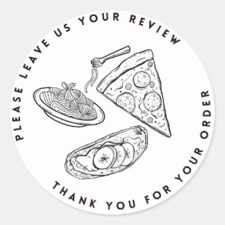 Adesivo Revisão da licença de Compro de pizza Obrigado Sti