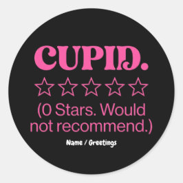 Adesivo Revisão do Cupido 0 Estrelas Não Recomendaria Engr