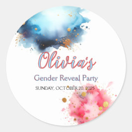 Adesivo Revolução do Gênero Watercoloar, Rosa e Azul