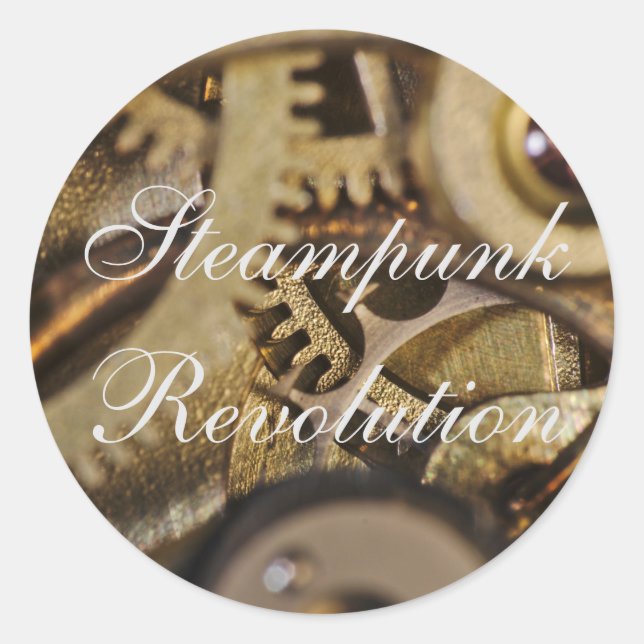 Adesivo Revolução Steampunk. Mecanismo de monitoração (Frente)