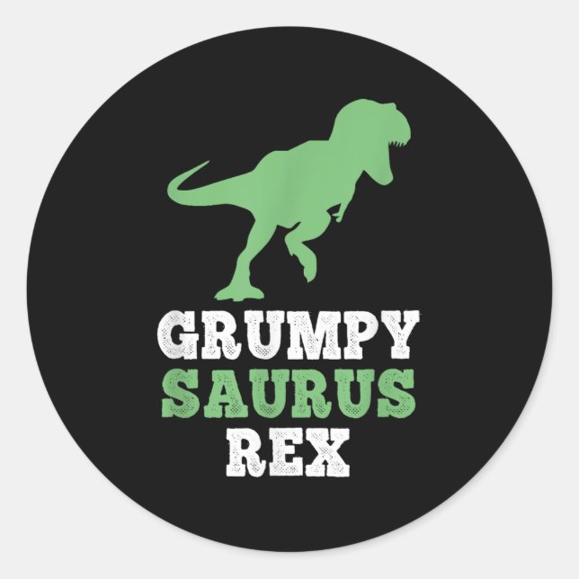 Adesivo Rex Dino Dinossaur Funny Grumpysaurus (Frente)
