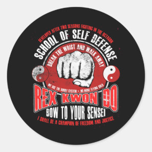 Adesivo Rex Kwon Do Funny Karate Arts Retro