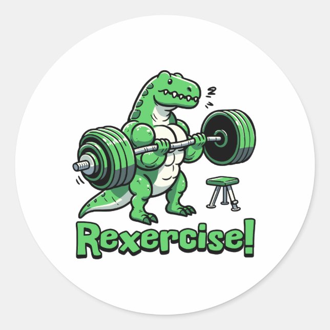 Adesivo Rexercícios! T-rex Pun Giro-Cinto (Frente)