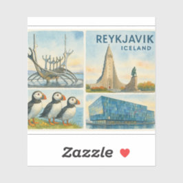 Adesivo Reykjavik Iceland multiview 
