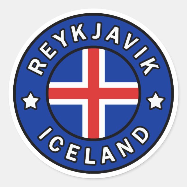 Adesivo Reykjavik Islândia (Frente)