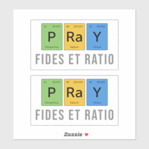 Adesivo Reze — Fides et Ratio (Fé e Razão)