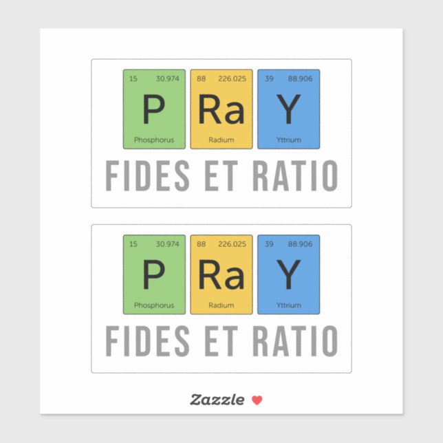 Adesivo Reze — Fides et Ratio (Fé e Razão) (Folha)