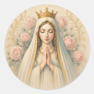 Adesivo Reze o Rosário – Nossa Senhora da Fatima Devociona