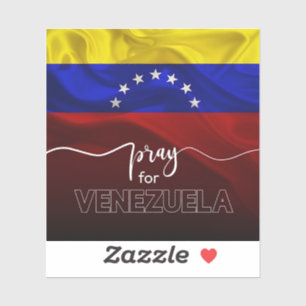 Adesivo Reze pela Venezuela – Desenho de Apoio à Bandeira