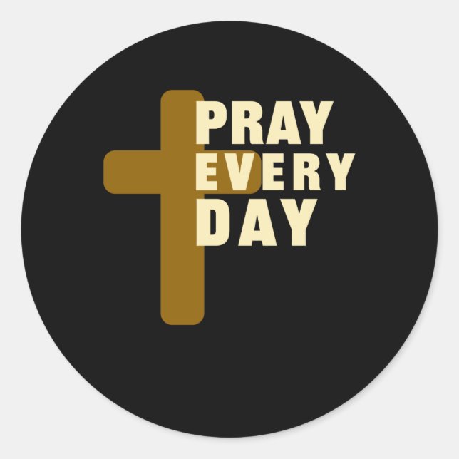 Adesivo Reze Todos Os Dias Presentes De Oração Cristã (Frente)