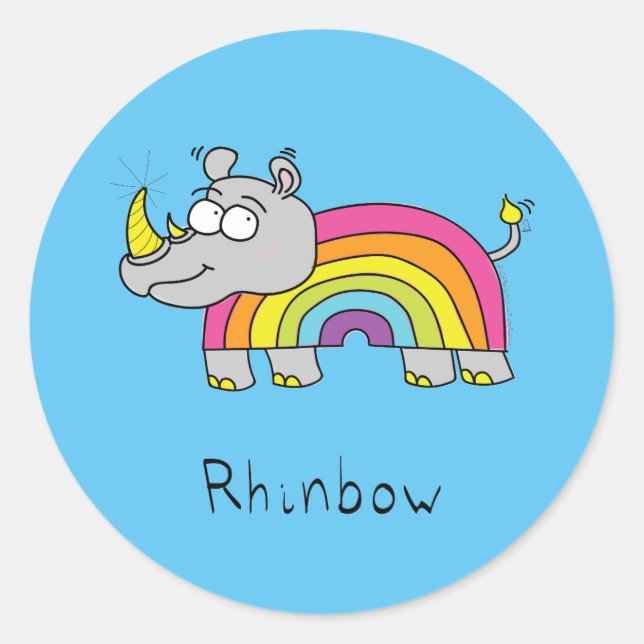 Adesivo Rhinbow Rhino Rainbow Stickers (Frente)