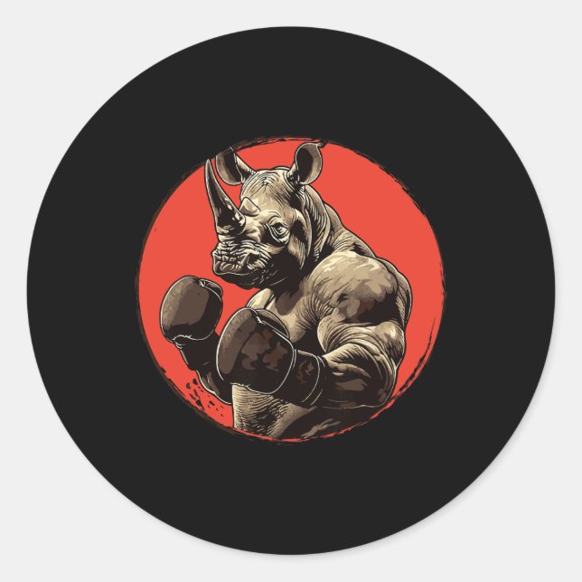 Adesivo Rhino Boxer Fighter Boxing Boxing (Frente)