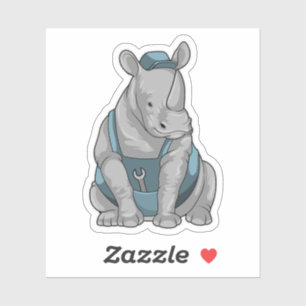 Adesivo Rhino como artesão com Wrench