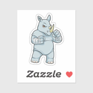 Adesivo Rhino como Boxer em Boxing