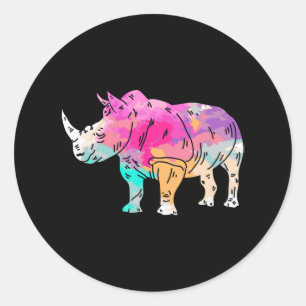 Adesivo Rhinoceroncerontes Art Bonito Rino Zoo Safari Pres
