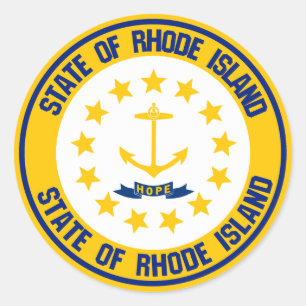 Adesivo Rhode - emblema redondo da ilha