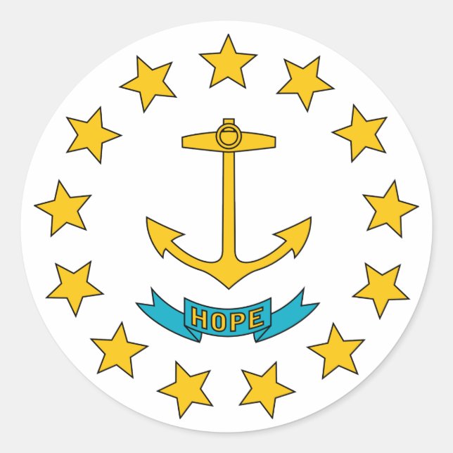 Adesivo Rhode Island State Flag (Frente)