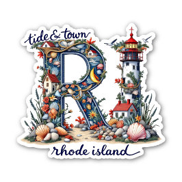 Adesivo Rhode Island Sticker | Tide & Town Coastal Design